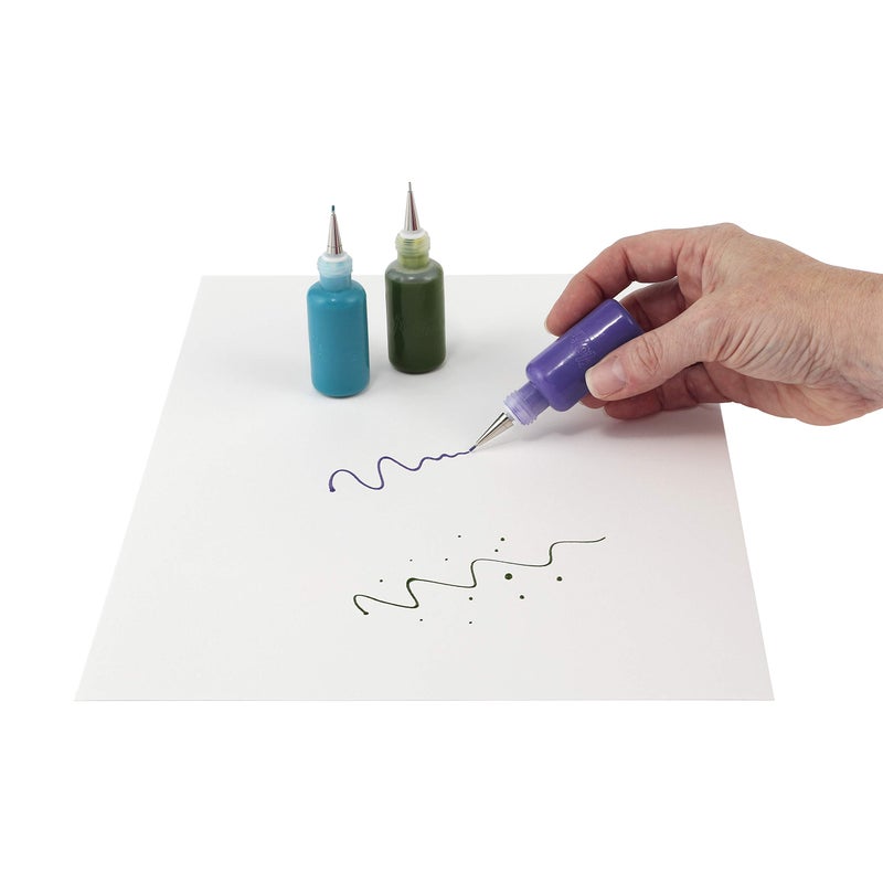 Creative Mark Precision Tip Applicator Bottle - Flo Line Squeeze Bottle with Stainless Steel Tips, for Artist Paint, Fluid Media, Ink, Watercolor, Quilling, Glitters and Masking Fluid (Pack of 3) - Image 5